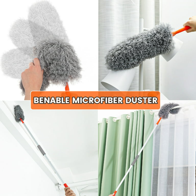 OXO Good Grips 3-in-1 Extendable Microfiber Long Reach Duster with  Interchangeable Heads, 8 ft