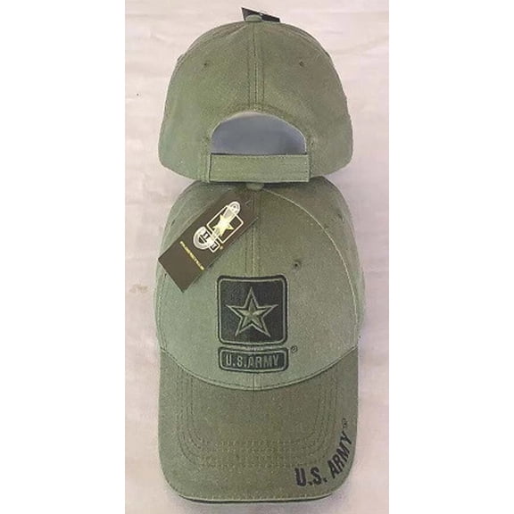 Official US Army Licensed Army Emblem OLIVE DRAB USA PATRIOTIC Cap Hat