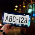 thumbnail image 4 of 1 Pcs Night Sky with Stars and Moon over Forest License Plate Frame,License Plate Cover for Car Decorative Parts,Aluminum License Plate Bracket Holder Rust-Proof for US Standard Car, 4 of 8