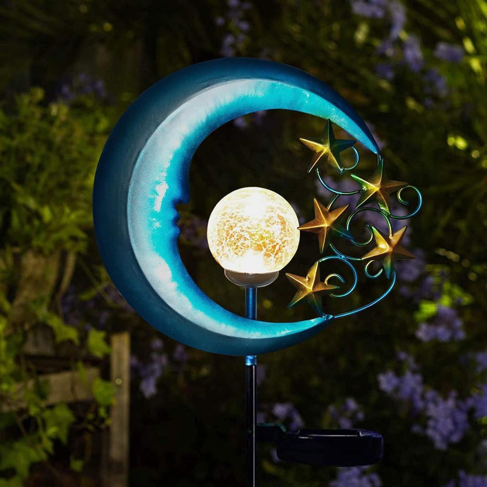 SEREED Stars Moon Solar Lights Outdoor, Solar Powered Garden Lights