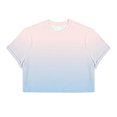 thumbnail image 4 of Cropped T-Shirt for Men Round Neck Tee Short Sleeve Tops Gradient Short Sleeve Tees Quick Dry Ultra Soft Tunic Blouses Trends Lightweight T Shirts Golf Joggers Blouse, 4 of 7