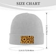 thumbnail image 3 of ZICANCN Sunflowers Plant Brown Illustration Knit Beanie Hat, Winter Cap Soft Warm Classic Hats for Men Women, Gray, 3 of 8