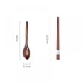 thumbnail image 2 of KARLSITEK 2/3 Pcs Wooden Cutlery Chopsticks Spoon Fork Travel Utensils Reusable Flatware Set, 2 of 5