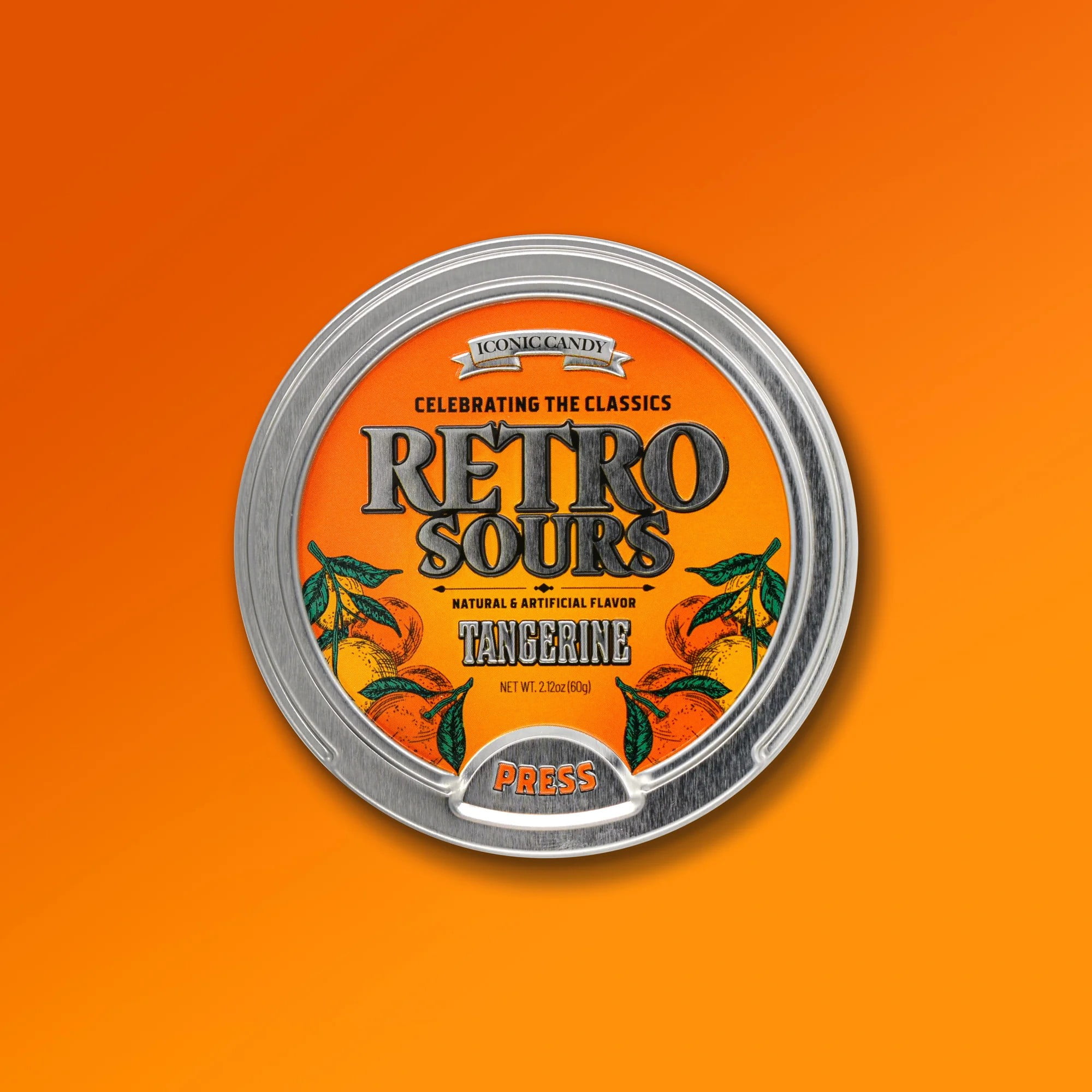 Candy Retro Sours Tangerine 2 oz Tin