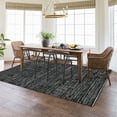 thumbnail image 3 of Area Rug 8'x10' Boho Textured Design Living Room Non Slip Low-Pile Soft Tribal Print Bedroom Rug Stain Resistant Playroom Carpet Office Black, 3 of 7