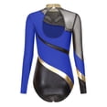 thumbnail image 4 of Yruioon Women Rhinestone Gymnastic Leotards Ice Skating Leotard Dress Gymnastics Ballet Dance Royal Blue S, 4 of 7