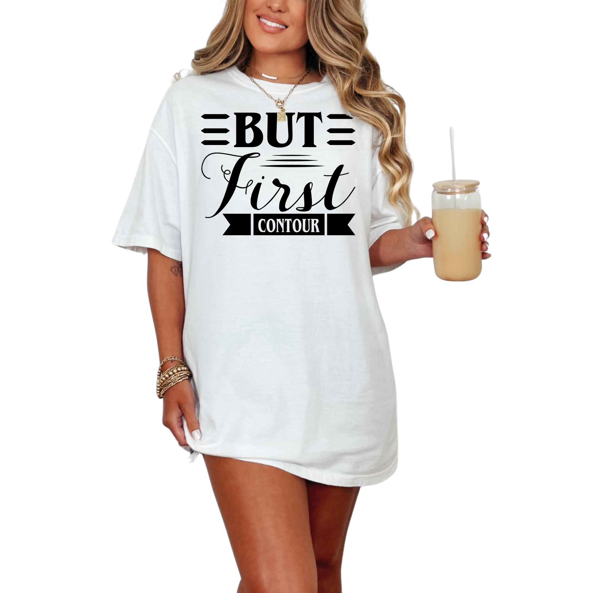 But First Contour - Makeup Enthusiast White Comfort Colors T-Shirt 3XL