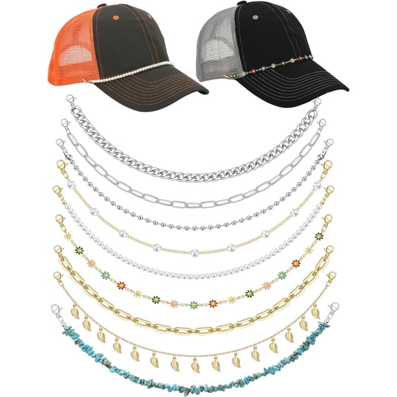Youersen Hat Chains, DIY Hat Charms for Mesh Baseball Caps, Phone Cases, and Purses, 9 Pcs