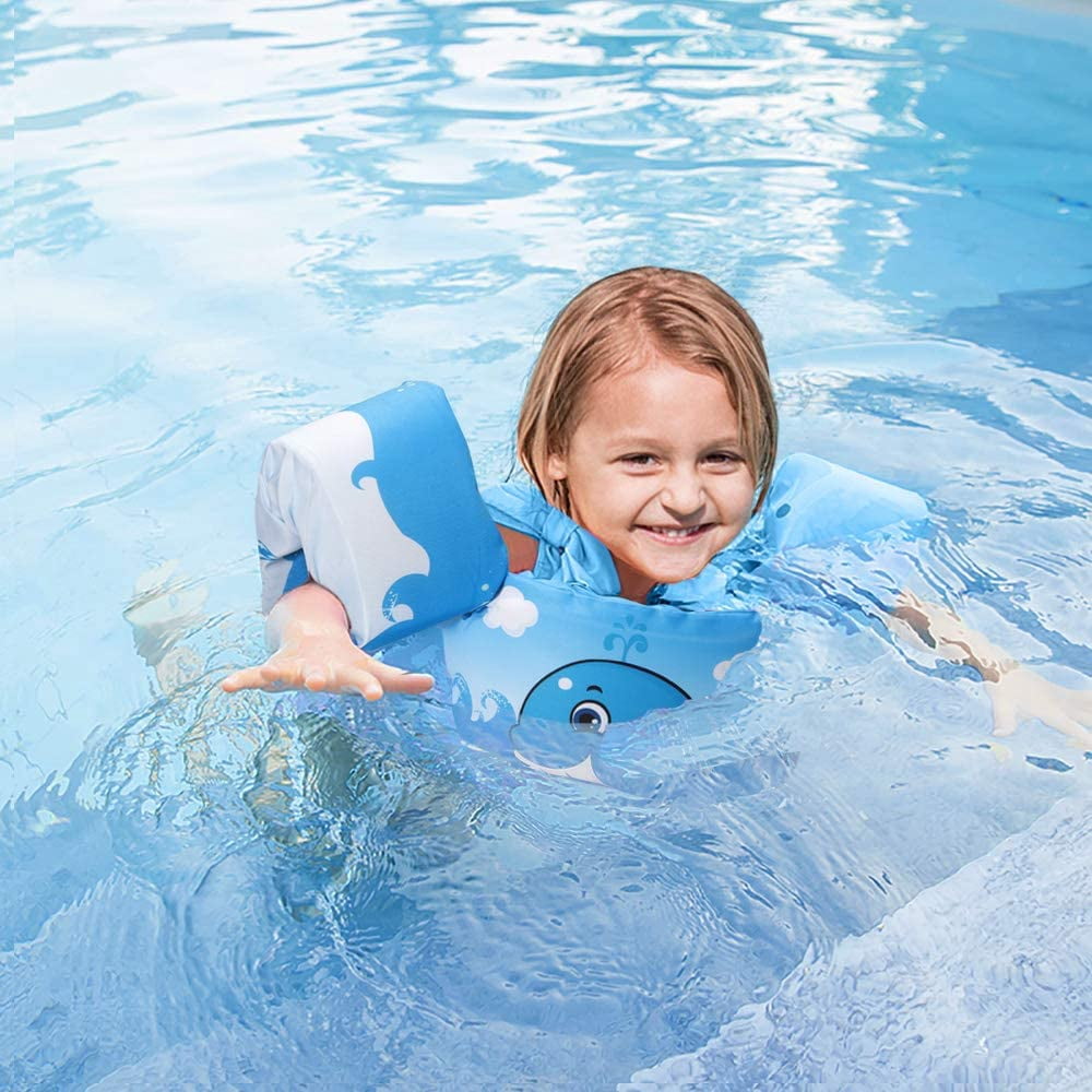 LIANTRAL Kids Swim Vest Life Jacket with Arm Floaties Wings for 30-50 pounds Toddler