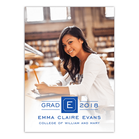 monogram quad graduation announcement walmart com