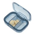 thumbnail image 6 of Unique Bargains 1 Pc Pill Case 3 Grid Portable Pill Box Clear Blue, 6 of 6