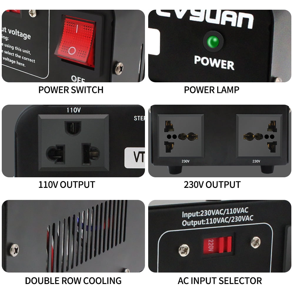 Buy LVYUAN 800 Watt Voltage Transformer Converter Step Up/Down 110V 120V to 220V 240V and 220V