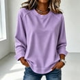 thumbnail image 3 of Maplenight Womens Crew Neck Sweatshirt Raglan Long Sleeve Casaul Loose Fit Fall Sweatshirts, 3 of 7