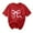 Red2, variant on yillto Womens Tshirts Short Sleeve Bow Printed Round Neck 2025 Summer Trendy Tee Tops for Valentine's