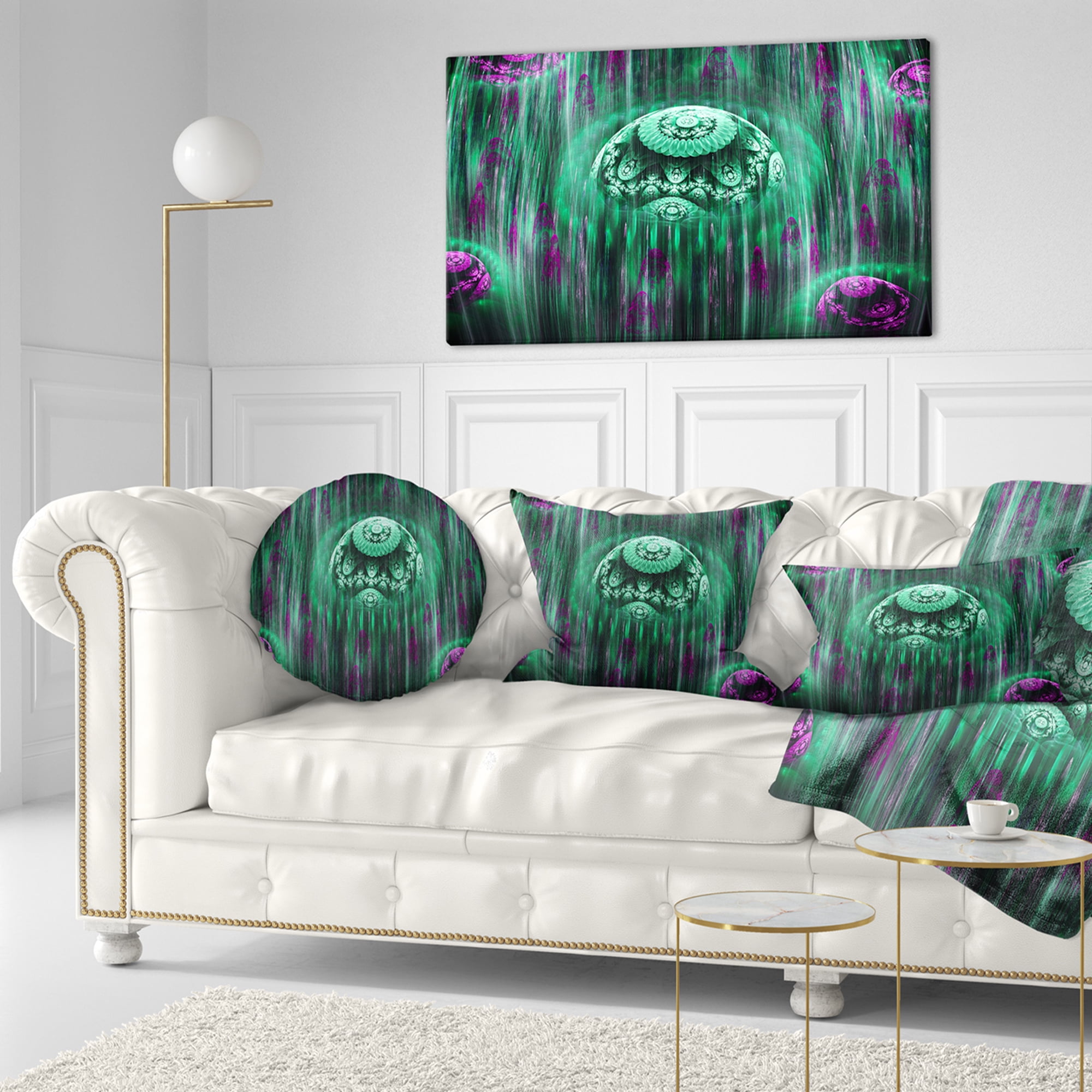 Designart World of Infinite Universe - Abstract Throw Pillow - 12x20