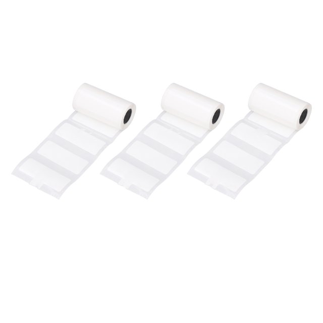 White Self Adhesive Thermal Paper, Glossy Printable Sticker Paper for Phomemo Pocket Mobile Printer, Black on White Thermal Paper Rolls Square Terminals, and Credit Card Machines