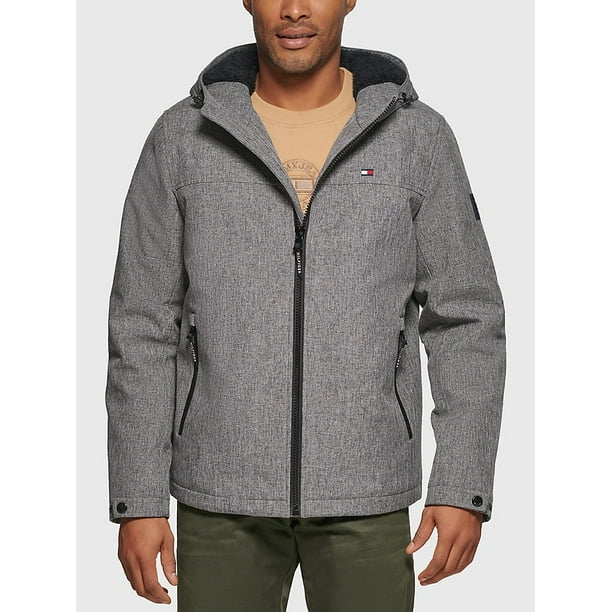 Mens Tommy Hilfiger Sherpa Lined Jacket L, Heather Grey Walmart.com