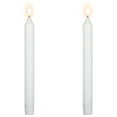 thumbnail image 3 of Northlight LED Flickering Flameless Taper Church-Top Christmas Candles - 9.75" - White - Set of 2, 3 of 10