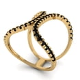thumbnail image 2 of 0.5 ct Round Cut Natural Onyx Statement 14K Yellow Gold Womens Engagement Ring, 2 of 5