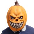 thumbnail image 1 of Halloween Head Mask Pumpkin Head Scary Latex Full Face Costume Mask Cosplay Mask, 1 of 7