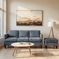 thumbnail image 2 of Leumius Convertible Sectional Sofa Couch,Modern Corduroy L-Shaped Couch with Storage Ottoman,Small Sofa for Small Living Room, Apartment and Small Space,Gray, 2 of 11