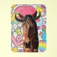 thumbnail image 1 of Custom Modern Buffalo Horn: Pet Portrait Fleece Blanket, 1 of 3