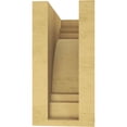 thumbnail image 4 of 4"W x 8"D x 8"H Classic Pescadero Rough Cedar Woodgrain TimberThane Corbel, Primed Tan, 4 of 6