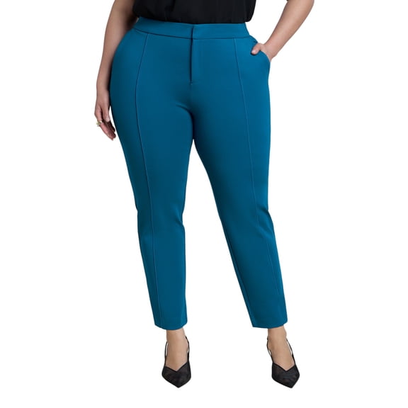 ELOQUII Women's Plus Size Petite The Ultimate Stretch Slim Ankle Pant