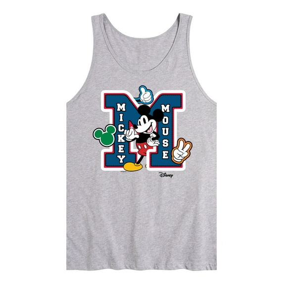 Disney - Mickey Mouse - Large Letter M Collegiate - Men's Jersey Tank Top