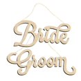 thumbnail image 1 of 2pcs Wooden Hanging Decor Hollow-out Prime Letter Design Hanging Decoration Ornament for Home Living Room (Beige), 1 of 4