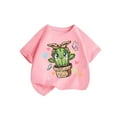thumbnail image 2 of Frwgonr Boys Girls Short Sleeve Shirt Pink Cute Graphic T-Shirt Soft Casual Tops for Kids 2T-13, 2 of 5