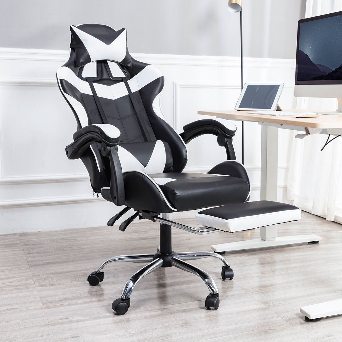 Details about   Ergonomic Executive Office Chair Racing Gaming Chair Computer Desk Swivel Seat 
