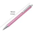 thumbnail image 3 of Topboutique Retractable Ballpoint Pens, Sparkly Pens Glitter Body, Glitter Pen, Fancy Decorative Pen, Medium Point Black Ink, Creative Metal Pen for Women Gift Office Journaling, 1 Pc Pink, 3 of 5