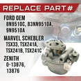 thumbnail image 5 of The ROP Shop | Heavy Duty Marvel Schebler Carburetor Kit - Replacement for Ford Tractor 2N 8N 9N (1939-1952) OEM# 8N9510C - Replaces TSX33 TSX241A TSX241B TSX241C B3NN9510A 9N9510A, 5 of 8