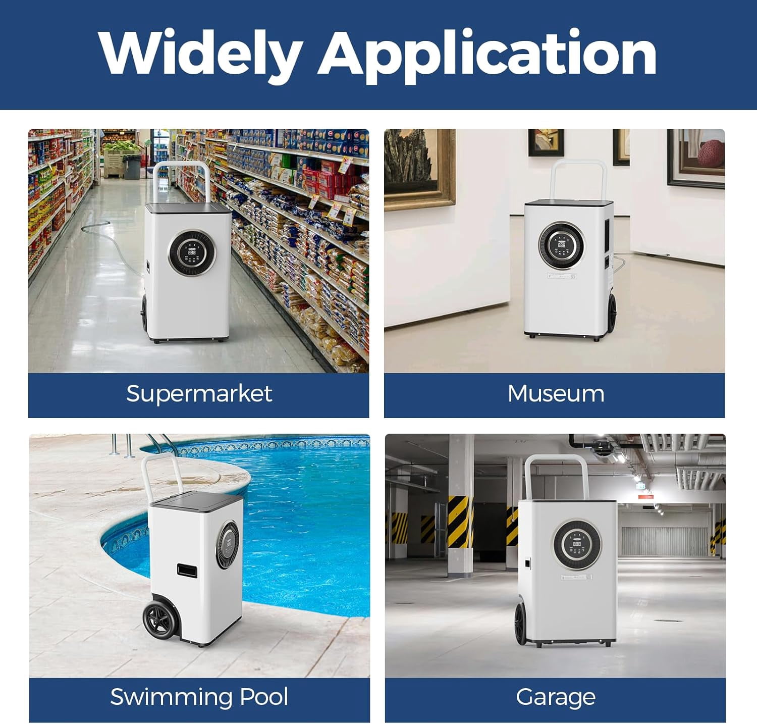 ALORAIR 110PPD Commercial Dehumidifier with Pump & Drain Hose, SLGR Tech Dehumidifiers for Large Room, Basement, Warehouse Water Damage Restoration, Industrial Space to 1,300 Sq.Ft, 5 Years Limited