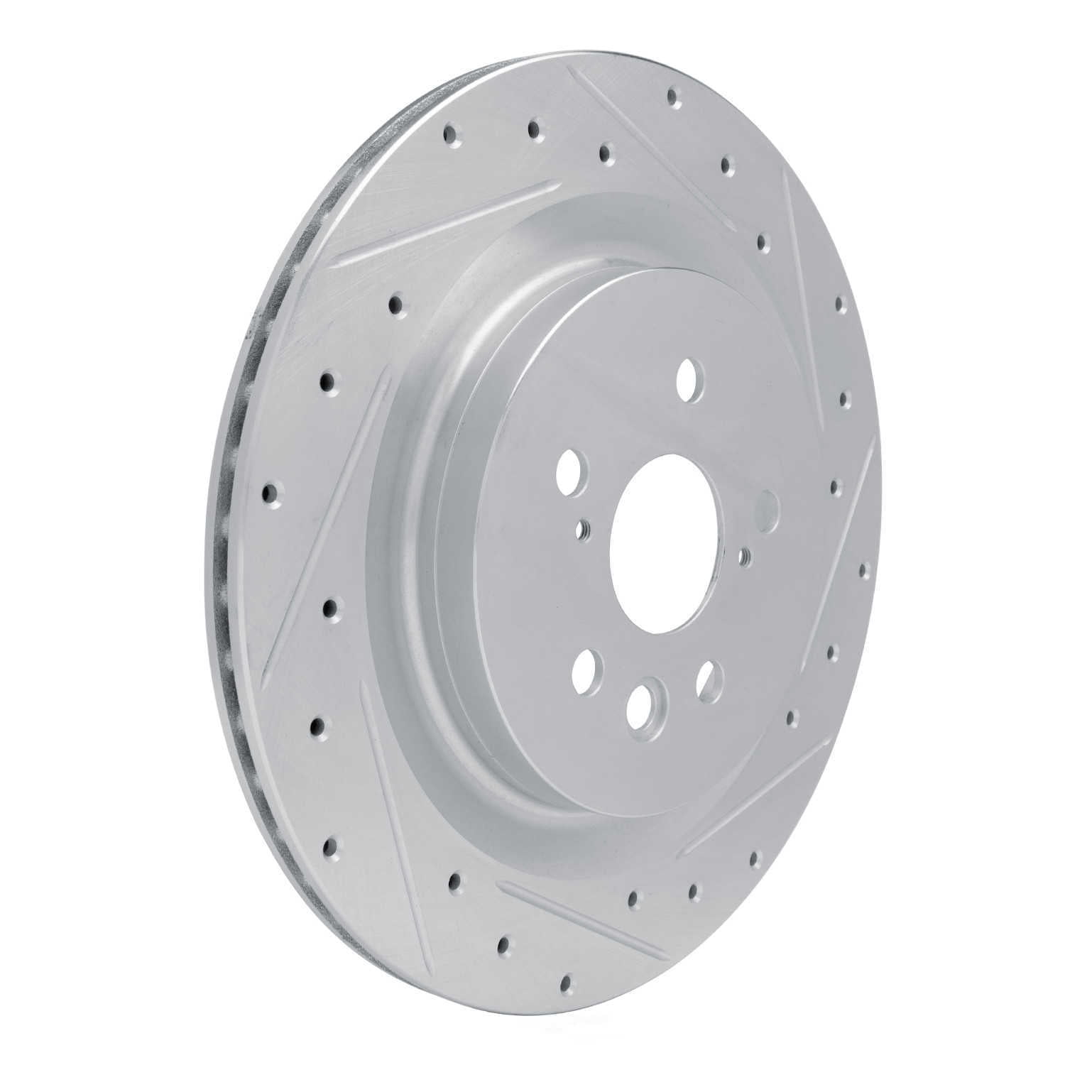 Dynamic Friction Company 631-75065R DFC Brake Rotor - Drilled And Slotted - Silver