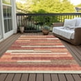 thumbnail image 6 of Addison Rugs Chantille Indoor/Outdoor Transitional Stripes Coral Washable Rectangle Rug, 9' x 12', 6 of 6
