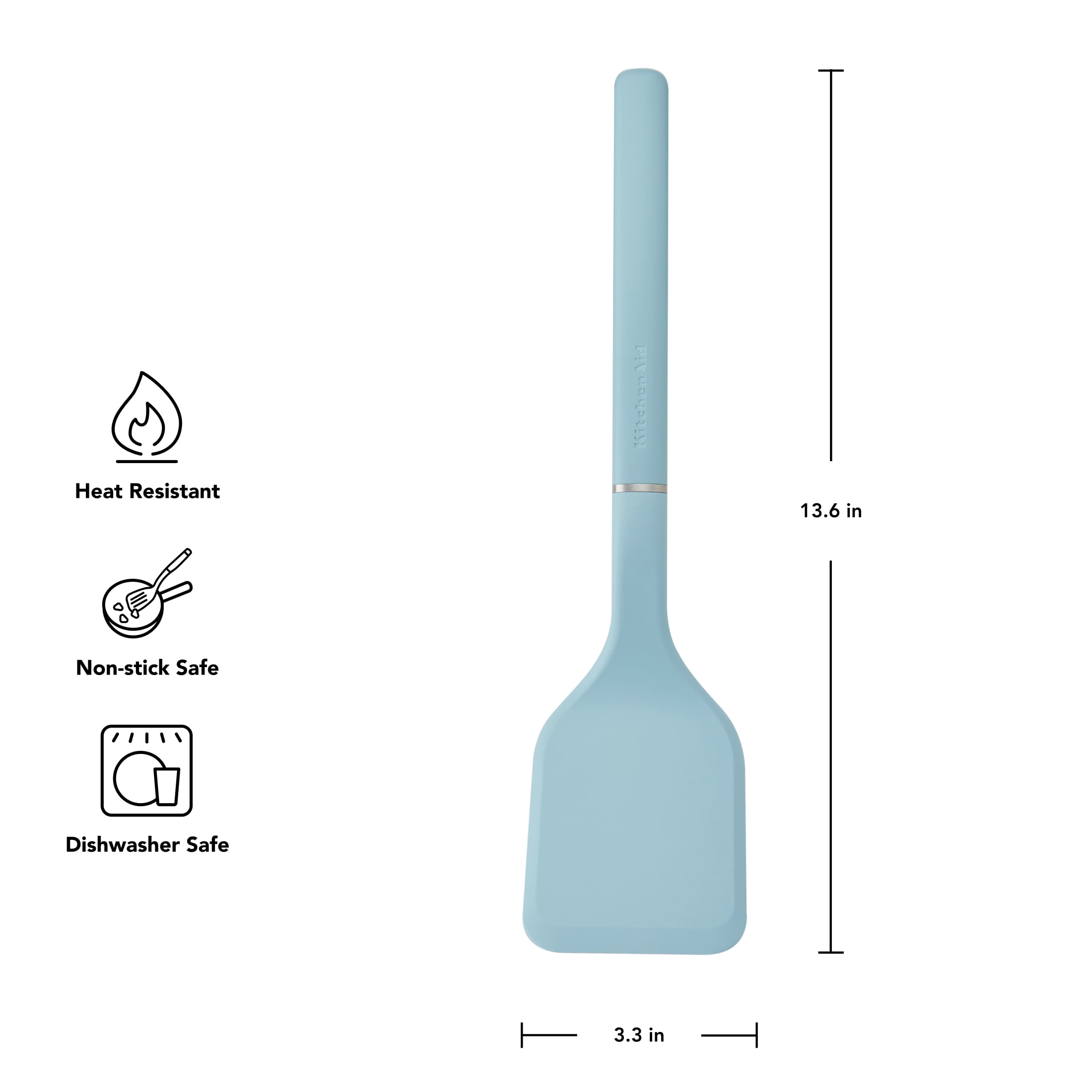 KitchenAid 3-Piece Cooking Utensils Set with Ergonomic Handles, Mineral Water