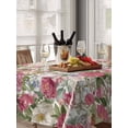 thumbnail image 6 of Pink Spring Floral Table Cloth, Waterproof Tablecloth for Rectangle Tables, Vintage Summer Botanical Reusable Washable Fabric Table Cover for Restaurant Kitchen Dining Tables 52"x70", 6 of 9