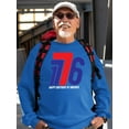 thumbnail image 2 of 1776 Happy Birthday Of America Sweatshirt Men -Image by Shutterstock, Male XX-Large, 2 of 4