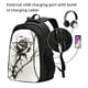 thumbnail image 2 of Balery Black And White Rose Mochila con carga USB para hombre y mujer - Mochila impermeable y antirrobo para portátil con puerto USB para viajes, trabajo, estudios y universidad, 2 of 7
