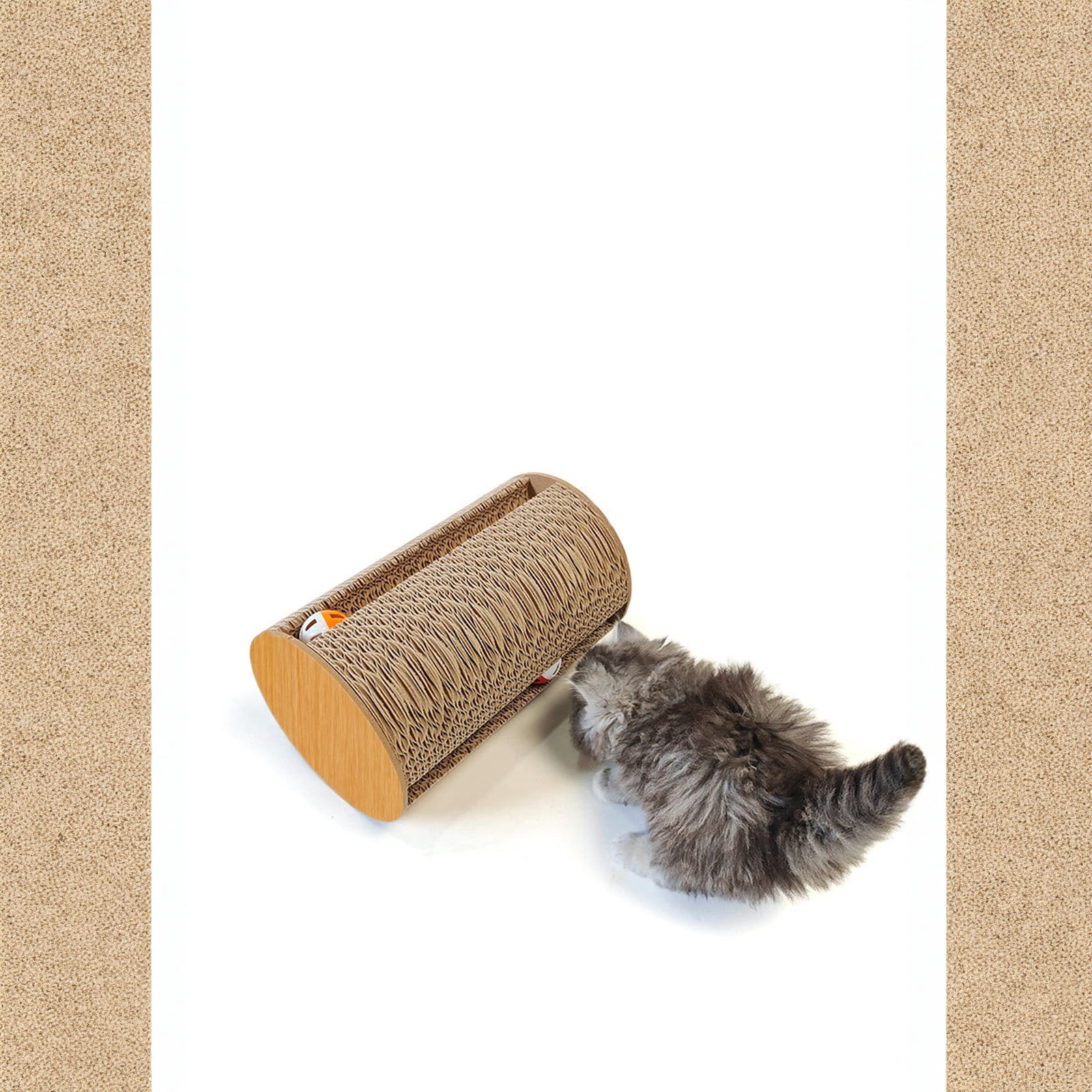Cat Scratching Post, Cat Scratching Board, Tall Vertical Wall Corner Scratcher with Bell Toy for Indoor Cats, Sisal Cat Scratcher to Protector Furniture, Modern Cat Furniture D