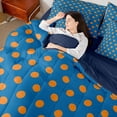 thumbnail image 4 of Homewish Blue Orange Geometric Circle Boy Girl Bedding Comforter Set 7-Piece,Polka Dots King Bedding Sets,Vintage Aesthetic Ultra Soft Bed Sheets,Luxury Bedroom Decor,Reversible, 4 of 8