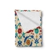 thumbnail image 2 of Moroccan Soft Flannel Fleece Blanket, Nostalgic Eastern Art Motifs with Floral Ornaments with Baroque Inspiration Ethnic, Cozy Plush for Indoor and Outdoor Use, 50" x 60", Multicolor, by Ambesonne, 2 of 6