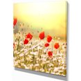 thumbnail image 2 of Wild Meadow with Poppy Flowers - Floral Canvas Art Print, 2 of 3