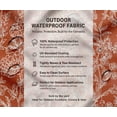 thumbnail image 5 of Soimoi Floral Theme Waterproof Fabric | Outdoor Material by 5 Yard | Tear-Resistant, UV Safe | Great for Bags, Rainwear, Covers & Curtains, Awning Cover Cloth - Orange, 5 of 7