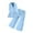 Light Blue, variant on breaise Girls 2 Piece Outfits Button Front Ruffer Vest and Dress Pants Suit Sets