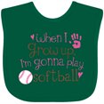 thumbnail image 3 of Inktastic Future Softball Player Girls Girls Baby Bib, 3 of 4