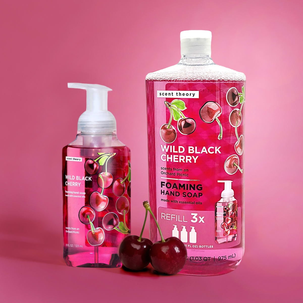 Scent Theory Foaming Hand Soap Refill, Black Cherry, 33 fl oz Refill