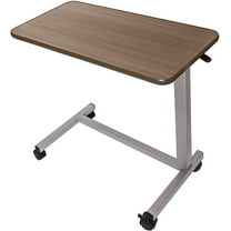 Vaunn Adjustable Overbed Bedside Table with Wheels (Hospital and Home Use)